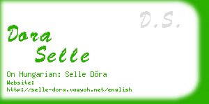 dora selle business card